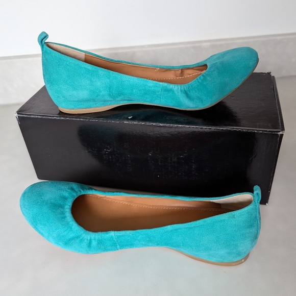 J. Crew Anya ballet flats 6.5 retro jade new - Picture 2 of 5